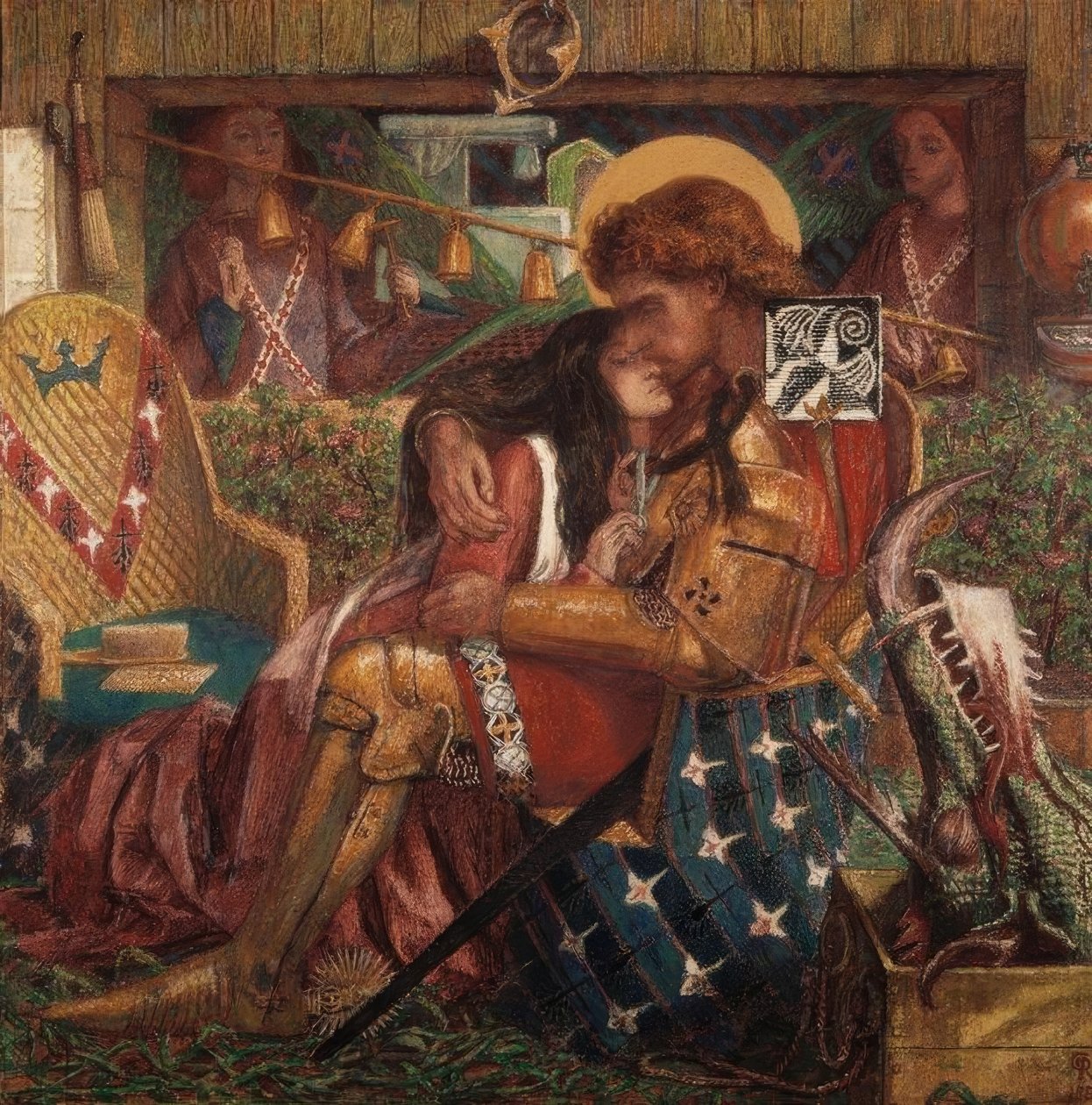 Die Hochzeit des Hl. Georg mit der Prinzessin Sabra von Dante Gabriel Charles Rossetti
