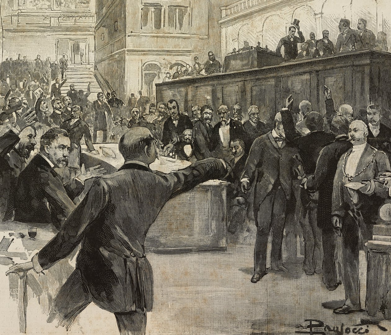 Kontroverse in der Abgeordnetenkammer nach dem Bericht des Ausschusses der Sieben zur Untersuchung der Bankverantwortlichkeiten, 23. November von Dante Paolocci