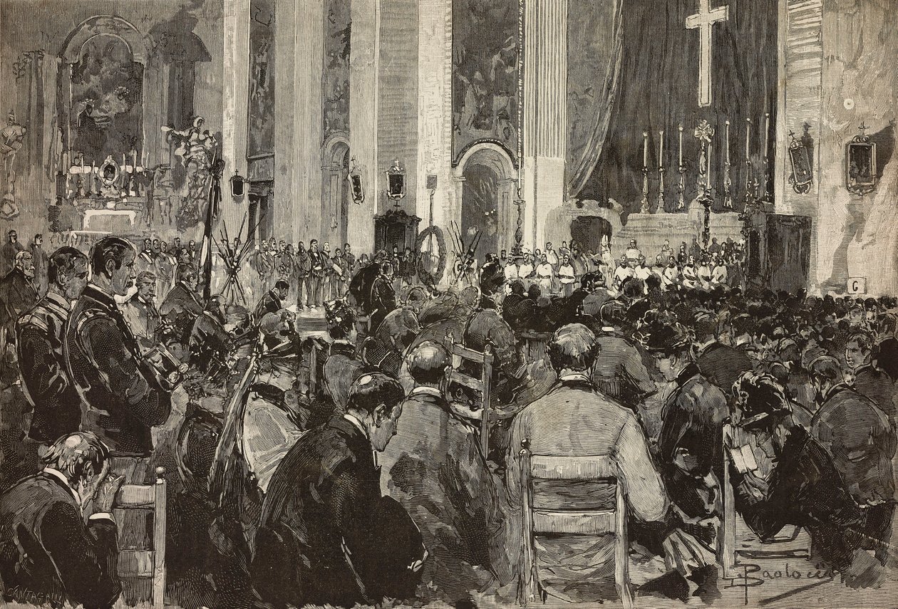 Trauerfeier für die Toten in Dogali in der Kirche Sant