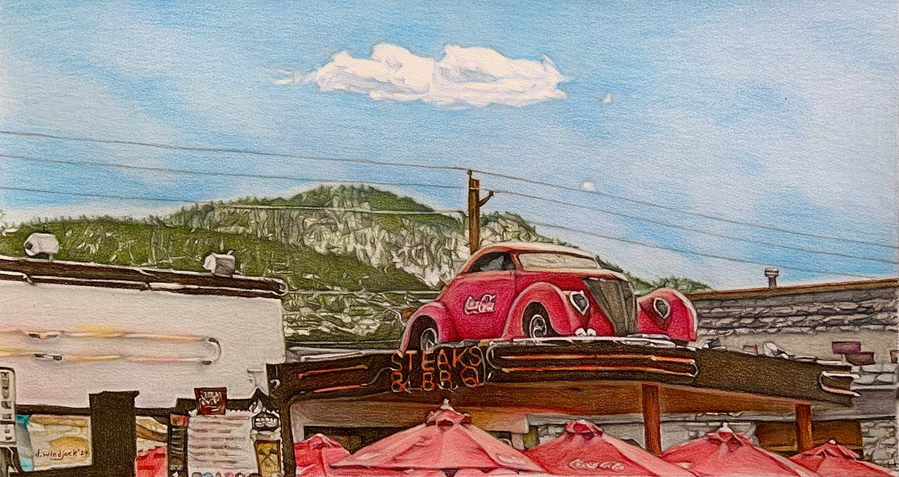 Boxenstopp auf der Route 66, 2024 von Darrell Windjack