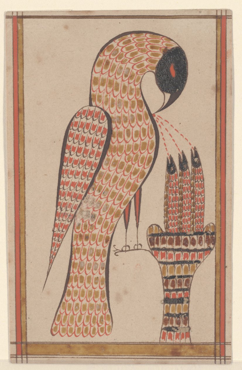 Pelikan in seiner Frömmigkeit, Frakturmalerei, ca. 1810 von David Kulp