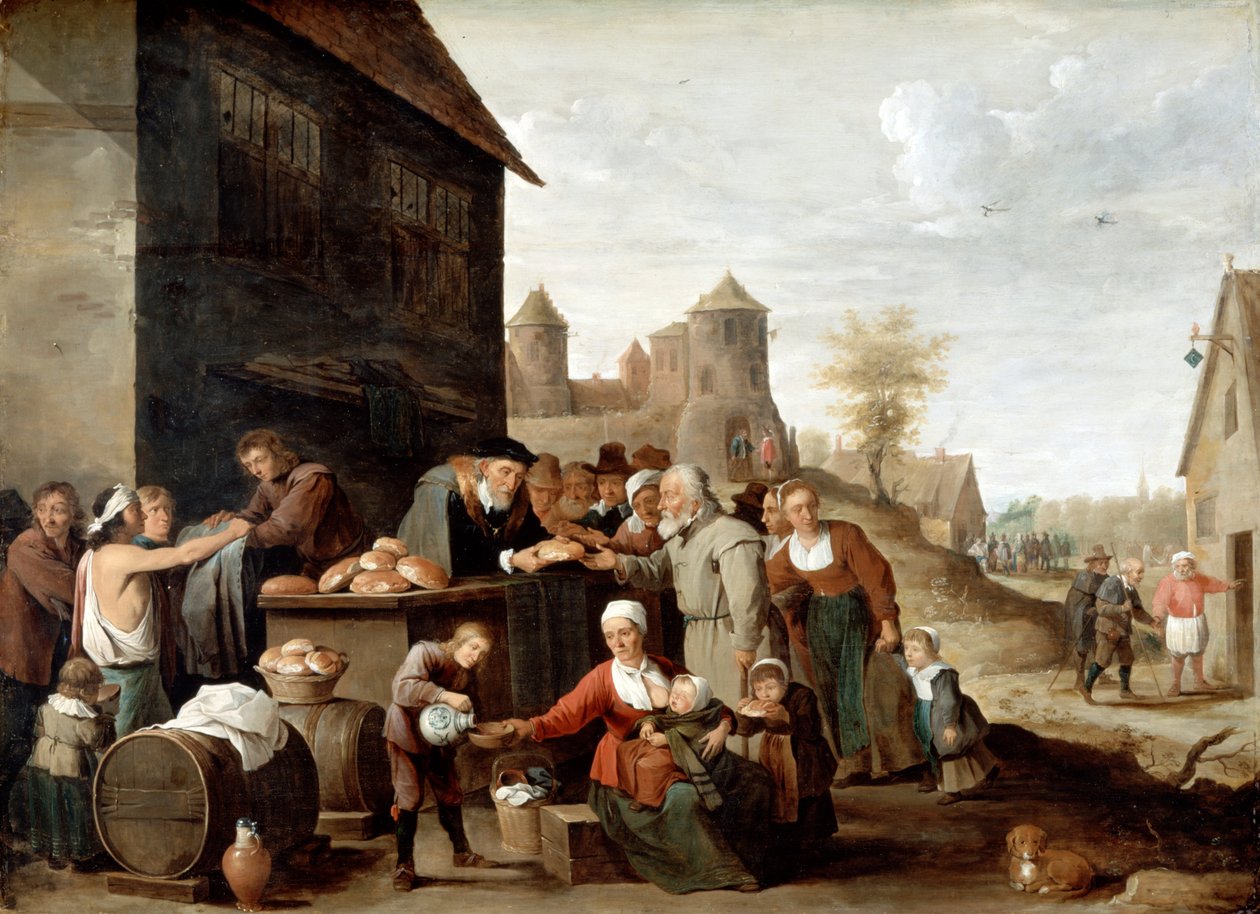 Die sieben leiblichen Werke der Barmherzigkeit von David Teniers the Younger
