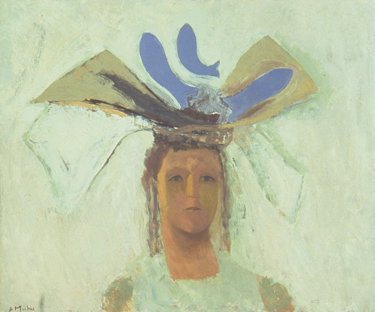 Mädchen mit blauem Fisch von David Alan Redpath Michie