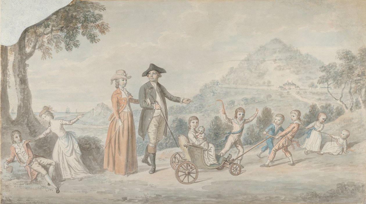 Die Familie von Sir James Hunter Blair, 1. Baronet 1741-1787, ca. 1785 von David Allan