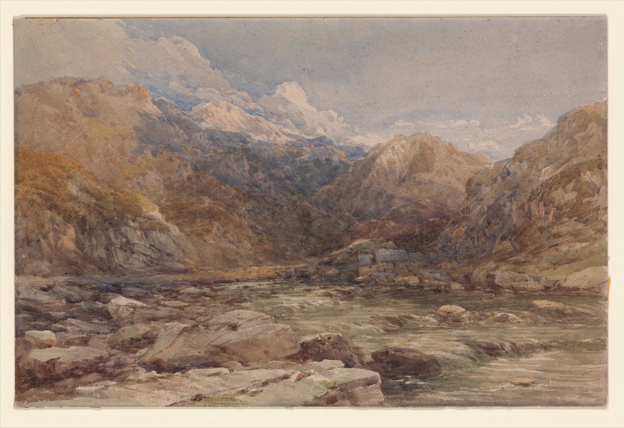 Flusslandschaft in Wales von David Cox
