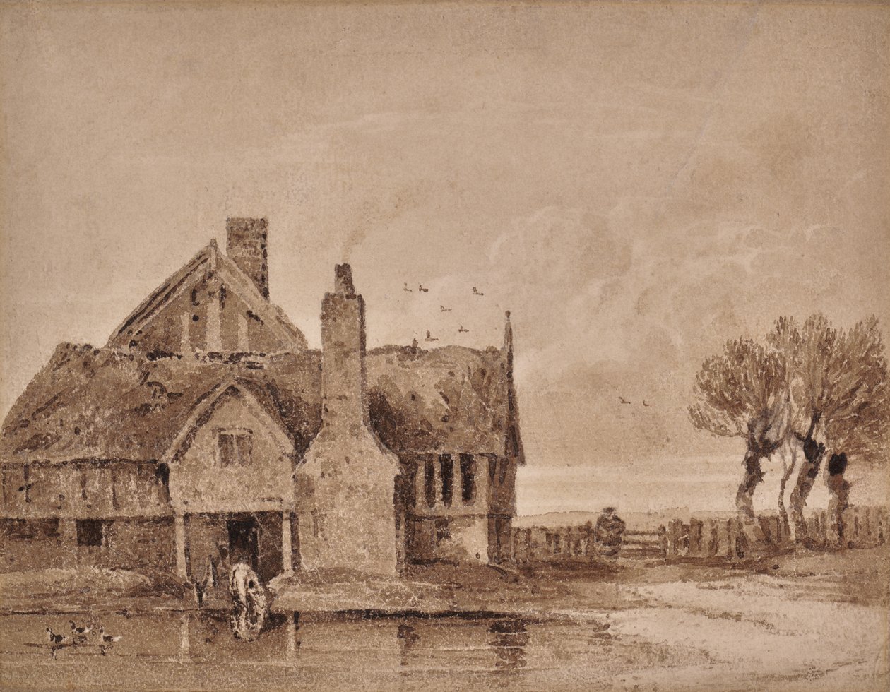 Studie eines Bauernhauses von David Cox