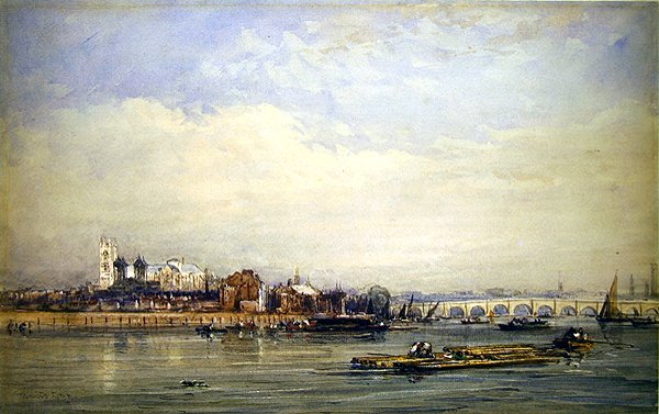 Westminster und die Themse vom Battersea-Ufer von David Cox