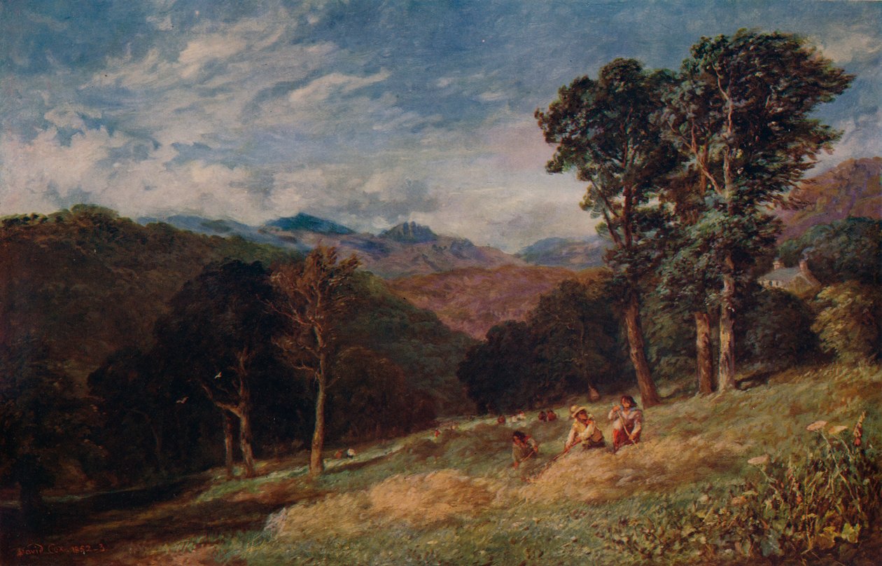 Heuernte, in der Nähe von Conway, ca. 1852 von David Cox the elder