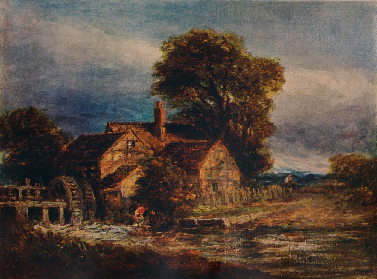 Das Wasserrad, ca. 1839 von David Cox the elder