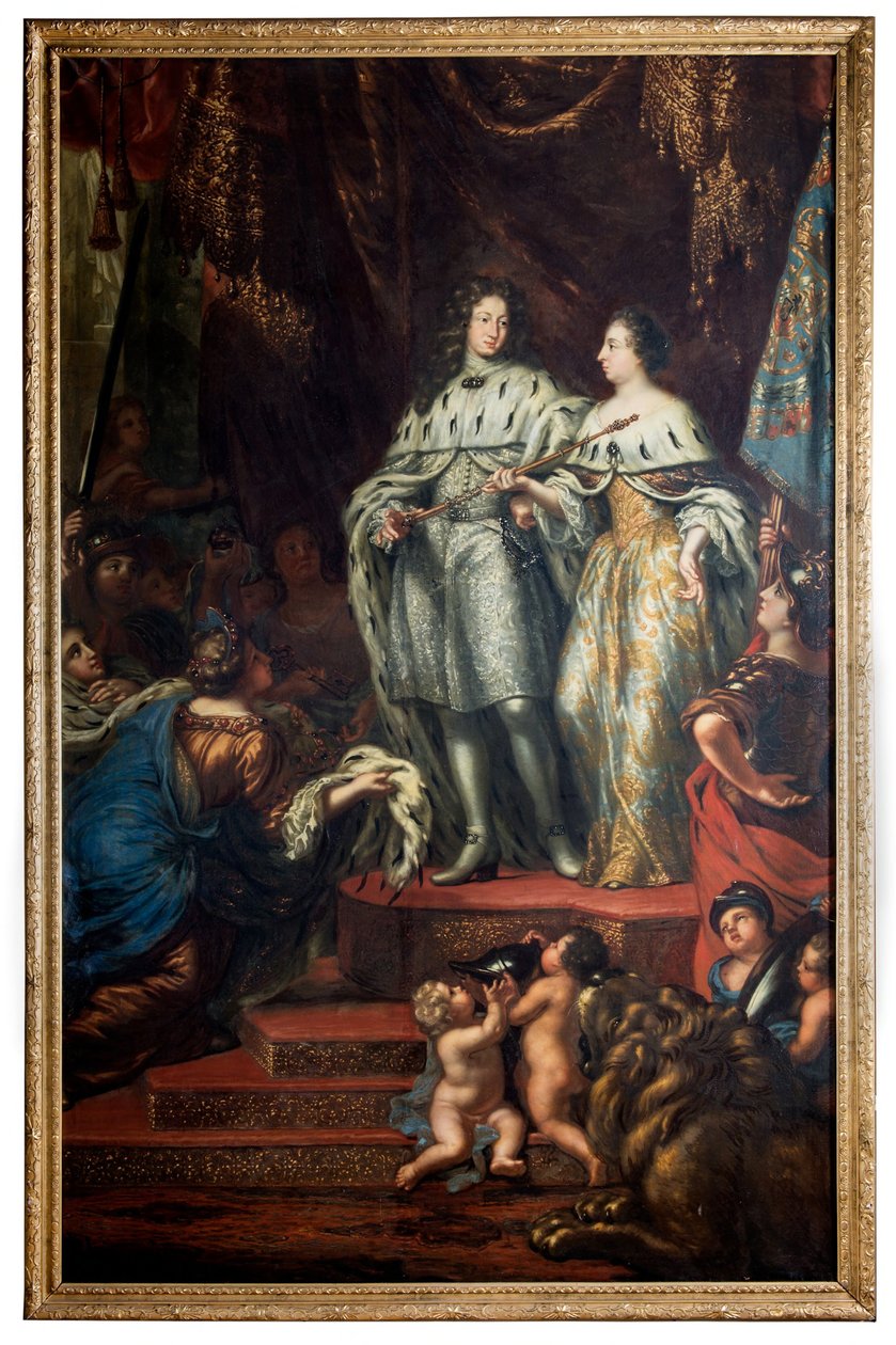Allegorie über wie König Karl XI die Regierung von seiner Mutter Hedvig Eleonora übernimmt von David Klöcker Ehrenstrahl