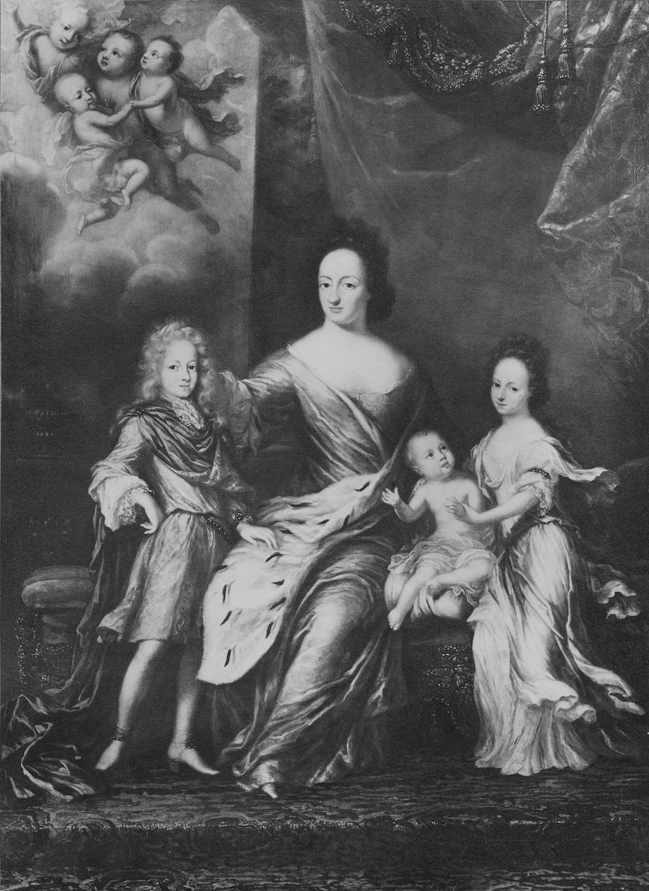 Ulrika Eleonora d.Ä. 1656-1693, Königin von Schweden mit ihren Kindern von David Klöcker Ehrenstrahl