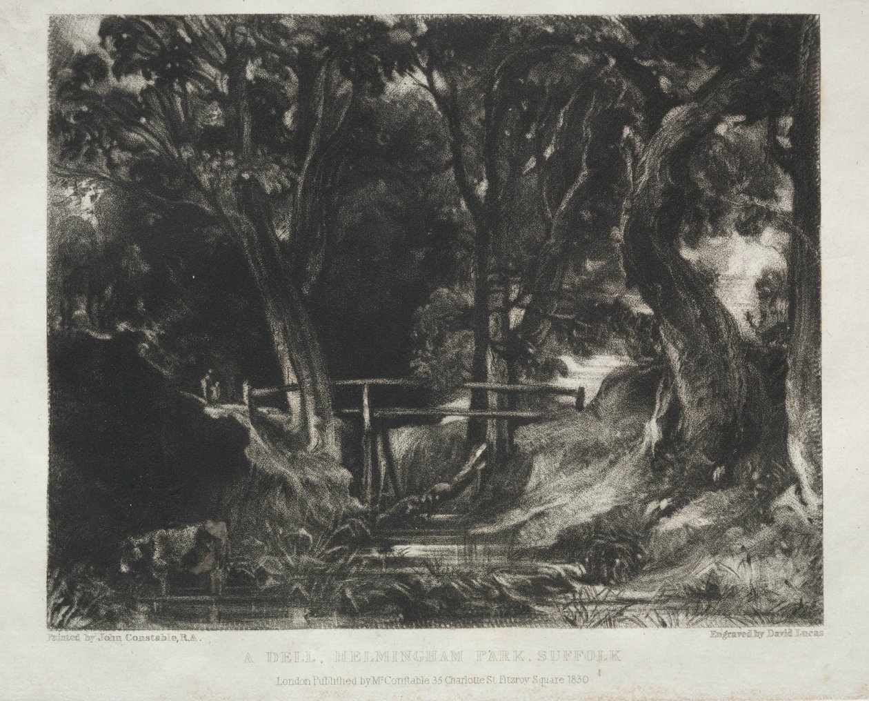 Verschiedene Landschaftsmotive, charakteristisch für englische Landschaften aus Bildern..., 1830 von David Lucas