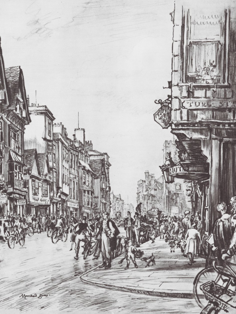 Oxford: Carfax vom Mitre von David Muirhead (after) Bone