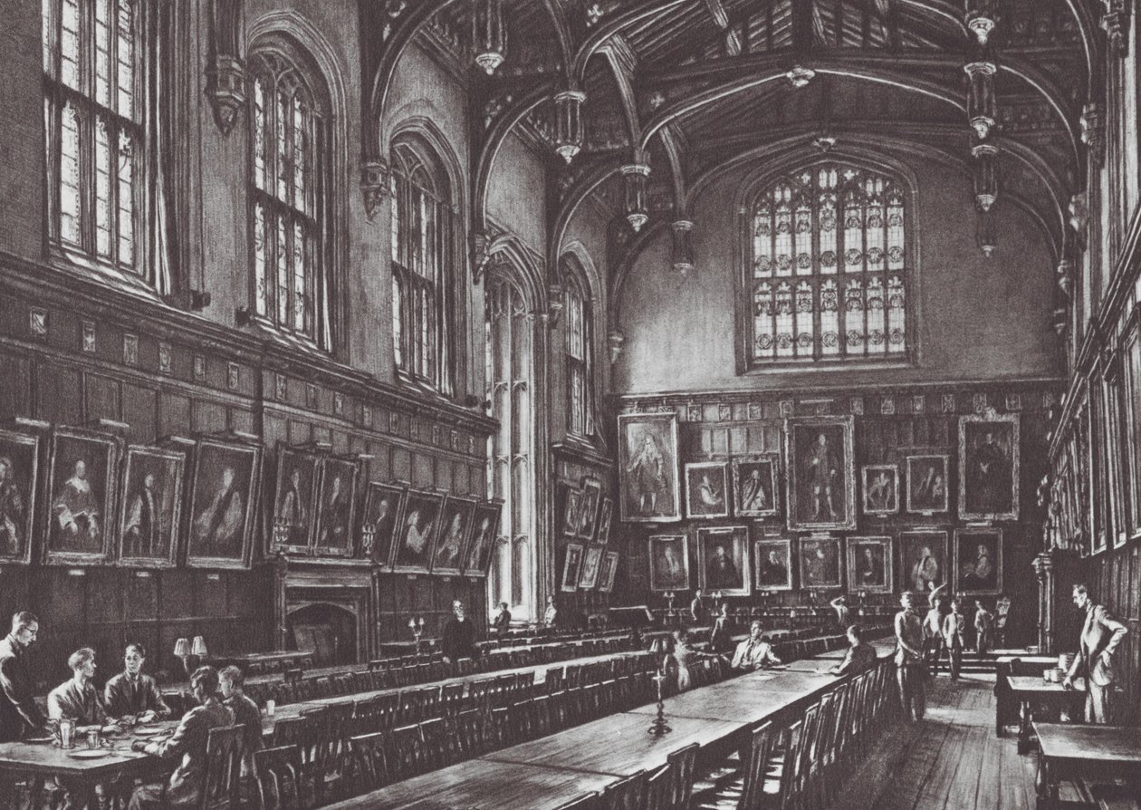 Oxford: Christ Church Hall von David Muirhead (after) Bone