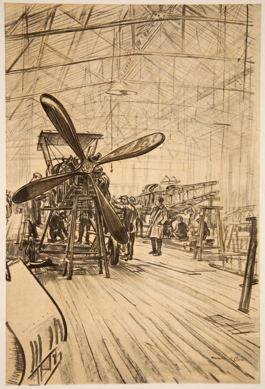 Ein Flugzeug im Bau, Illustration aus 