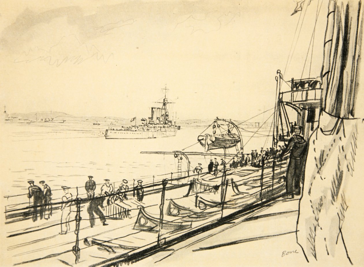 Vom Achterdeck eines Schlachtschiffs, Illustration aus 