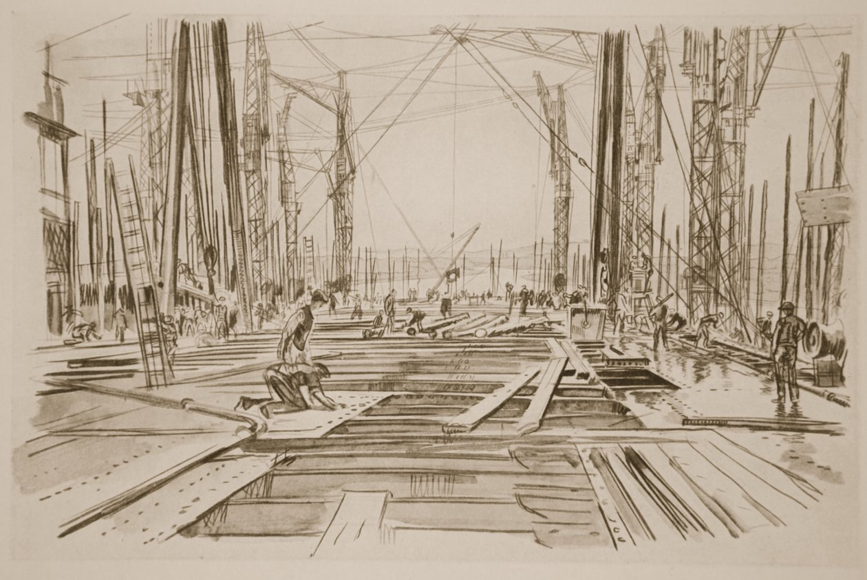 Auf dem Deck eines großen Schiffes, Illustration aus 