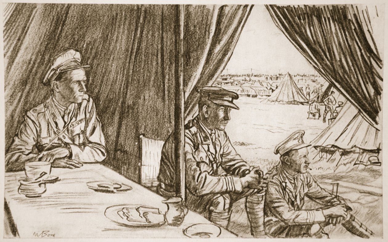 Warten auf die Verwundeten, Illustration aus 