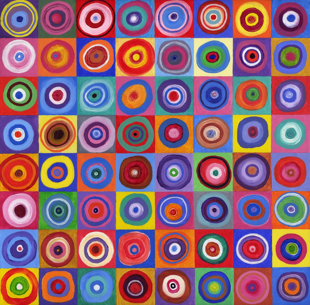 Im Quadratkreis 64 nach Kandinsky, 2012 von David Newton