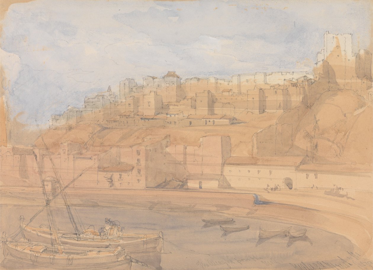 Die Alcazaba vom Mole, Malaga von David Roberts