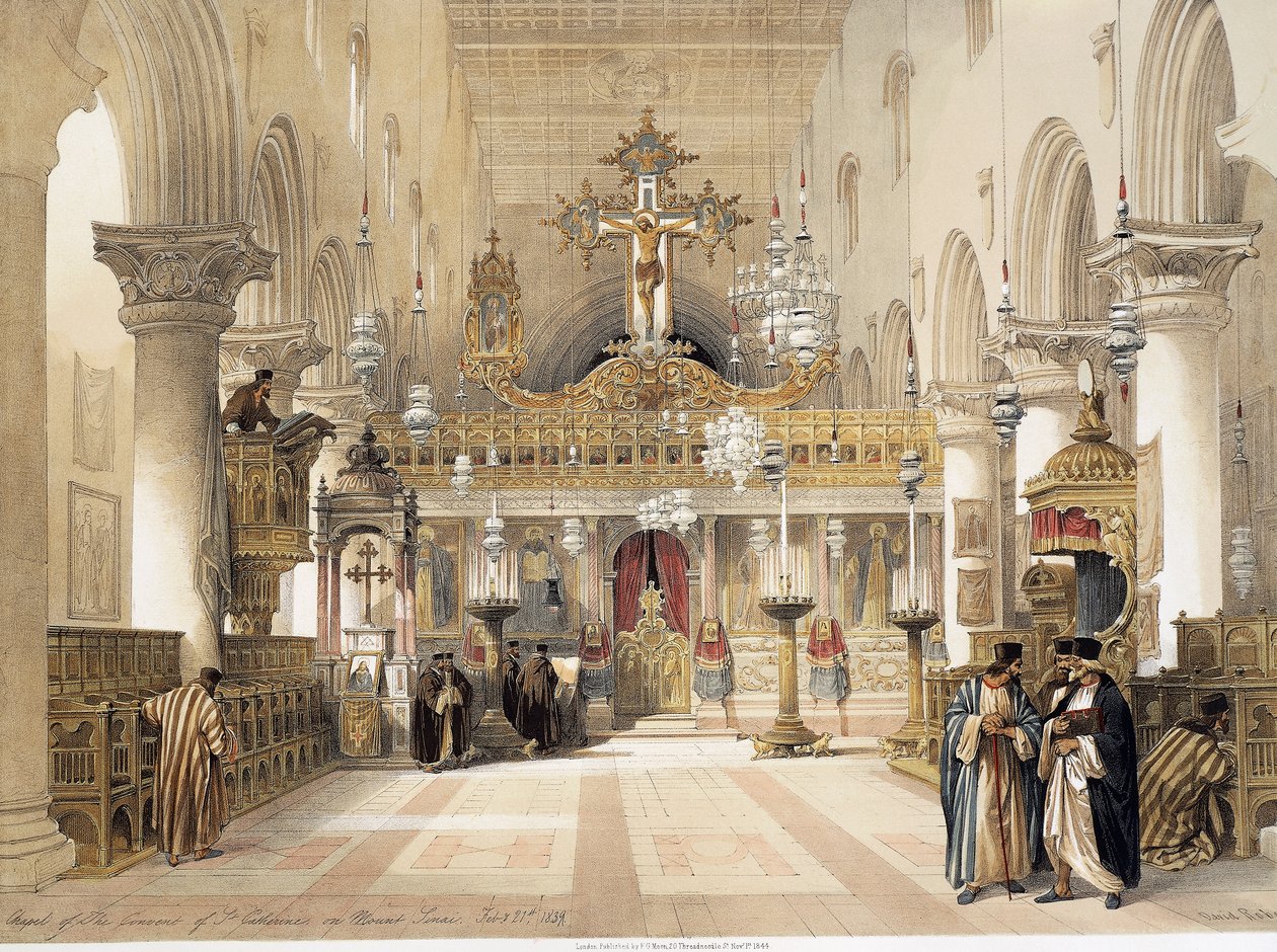 Die Kapelle der Heiligen Katharina im Kloster auf dem Berg Sinai, von David Roberts von David Roberts