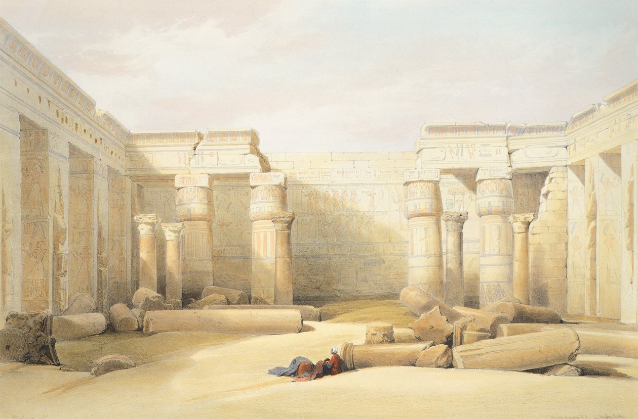 Der Tempel von Medinet Abu in Theben von David Roberts