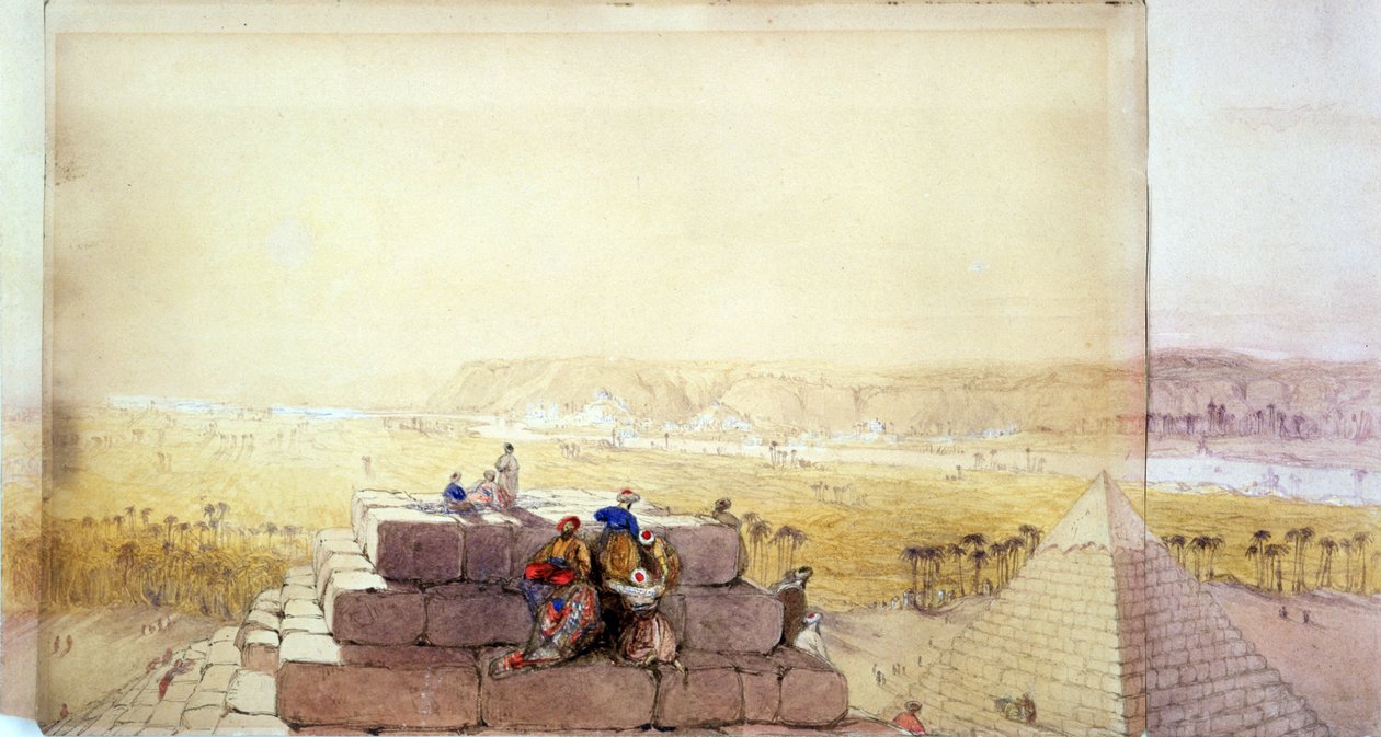 Blick auf eine Pyramide von David Roberts