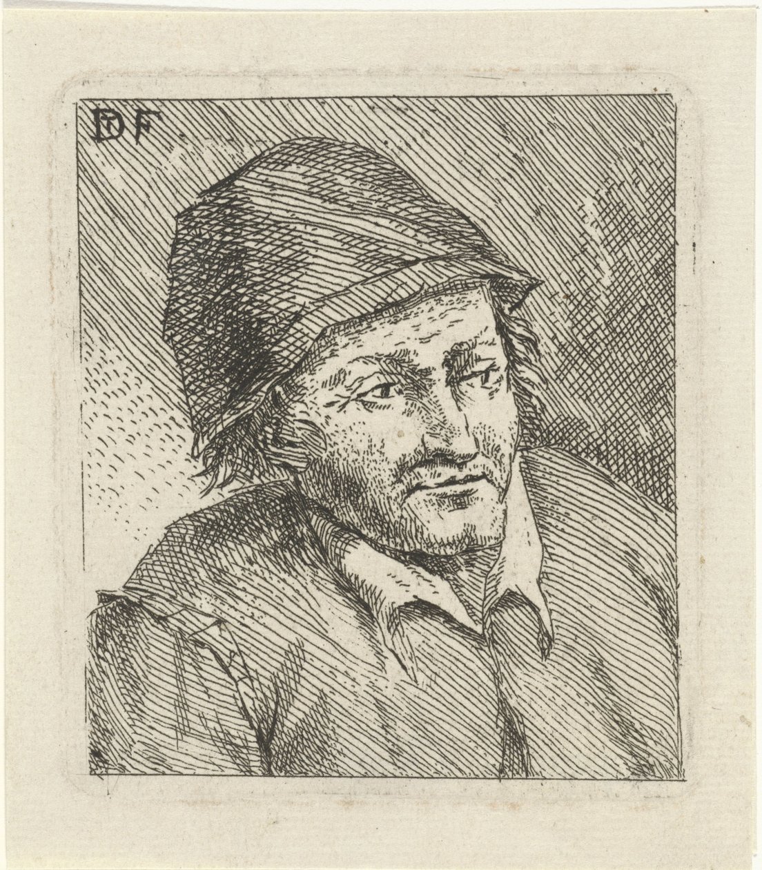 Büste eines Mannes mit Hut nach rechts von David Teniers (II)