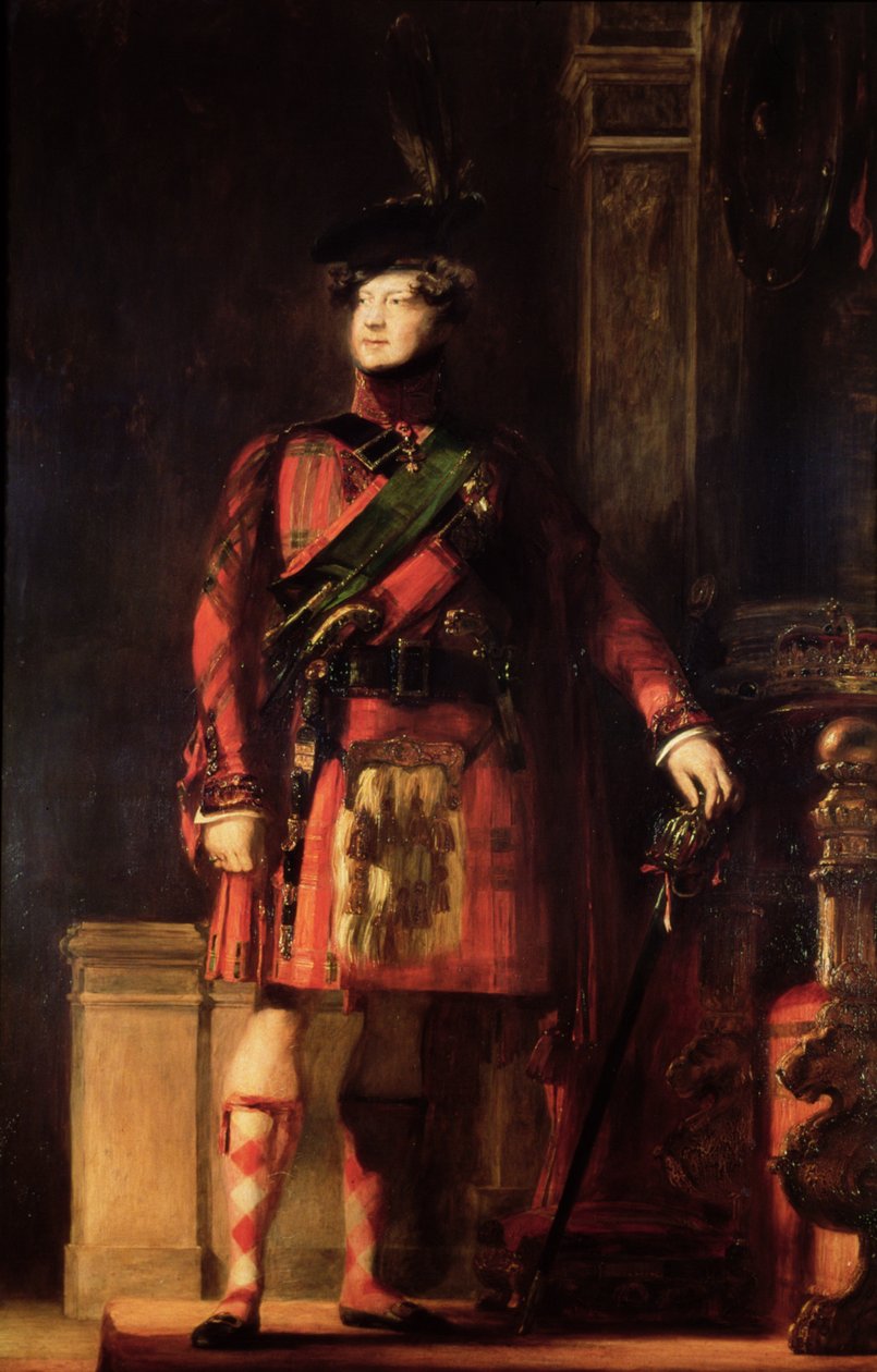 George IV. (1762-1830) in Highland-Kleidung, 1830 von David Wilkie