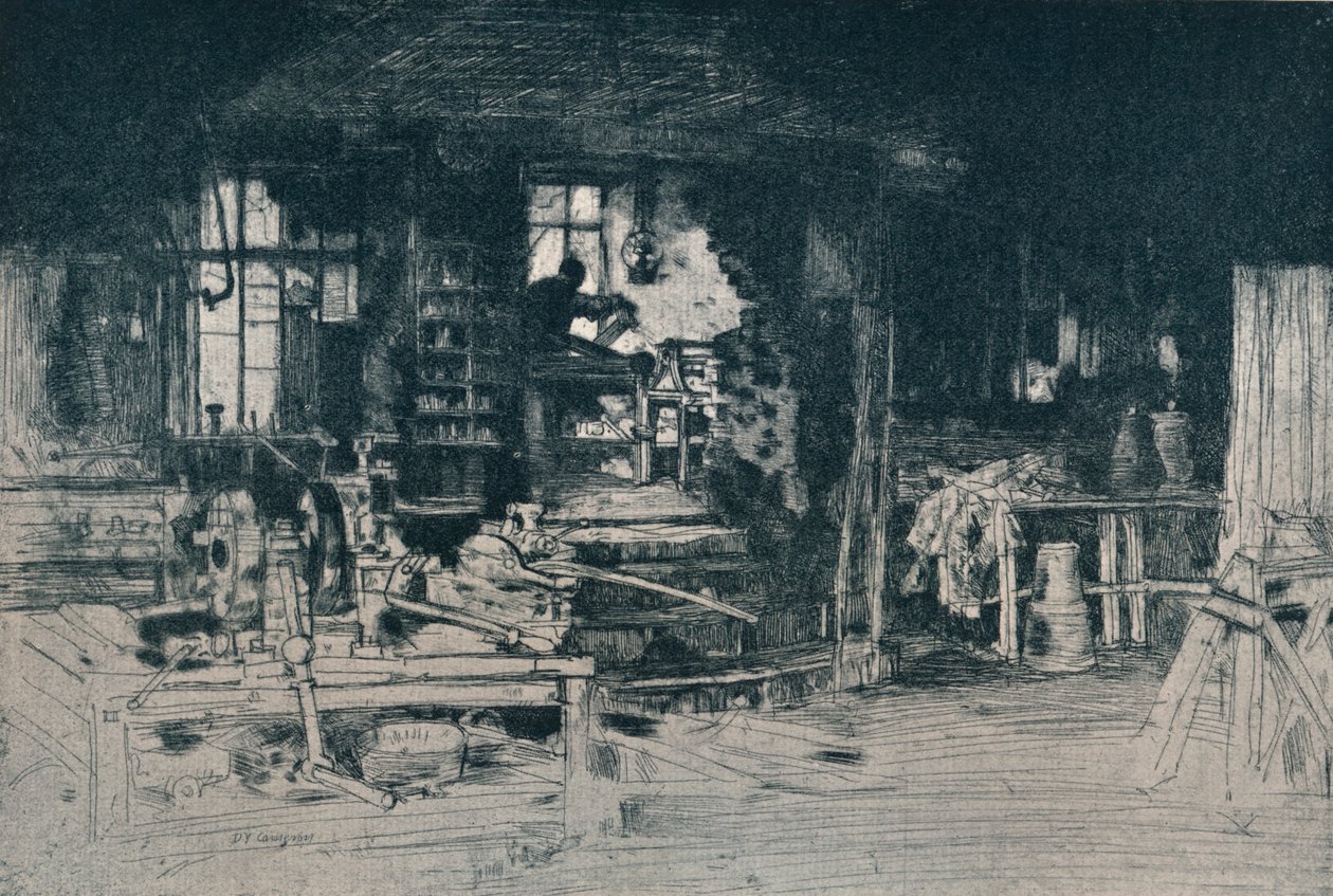 Die Werkstatt, Stirling, 1905 von David Young Cameron