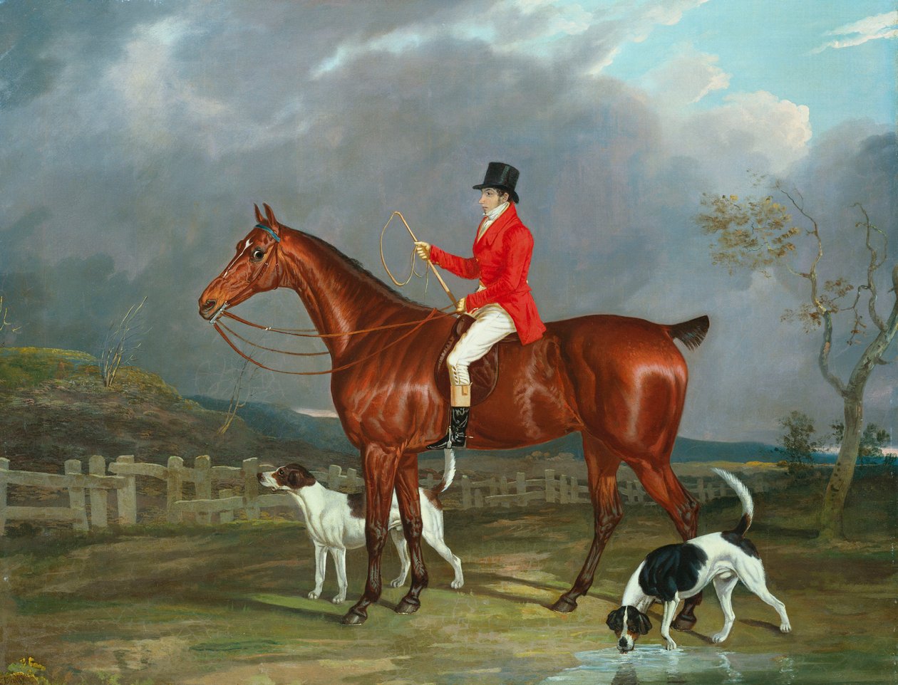 Ein Jäger und Hunde, 1824 von David of York Dalby