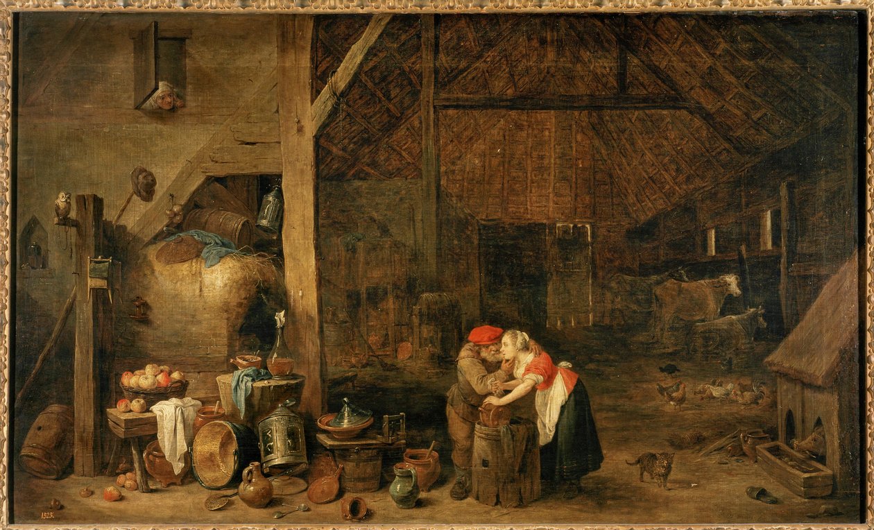 Der alte Mann und die Magd von David the Younger Teniers