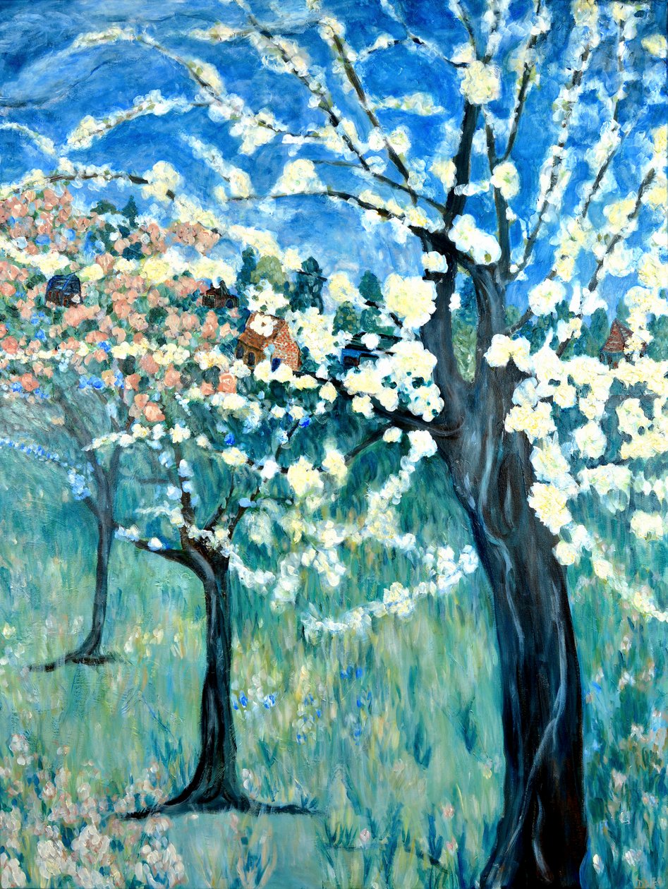 Apfelblüten, 2020 von Deborah Eve Alastra
