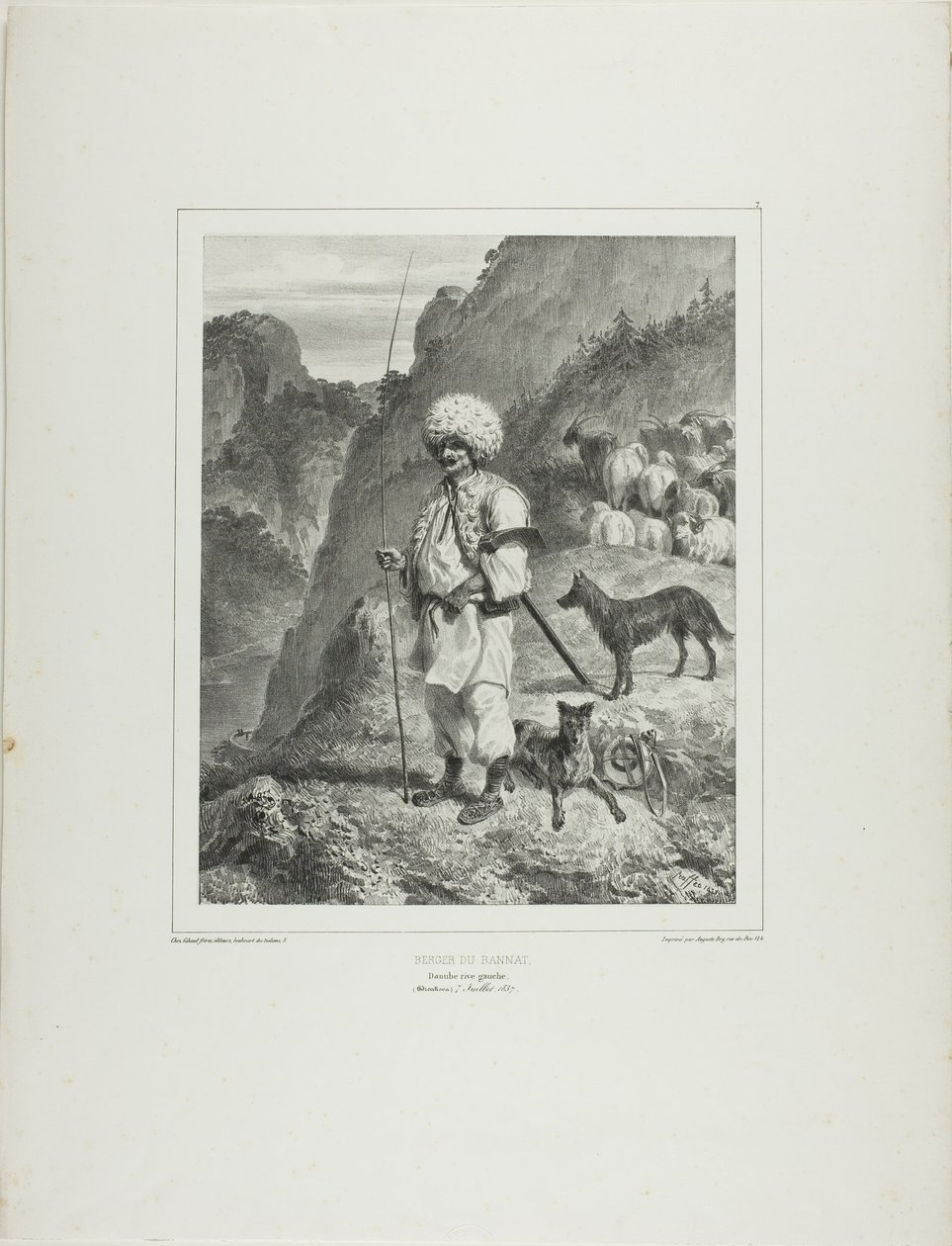 Bannat-Schäfer, Linkes Ufer der Donau von Denis Auguste Marie Raffet