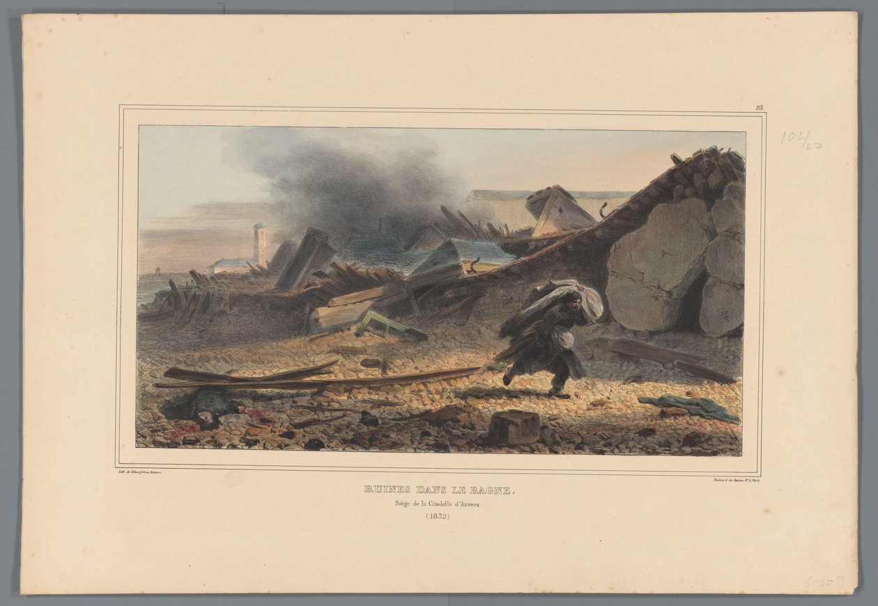 Ruinen, 1832 von Denis Auguste Marie Raffet