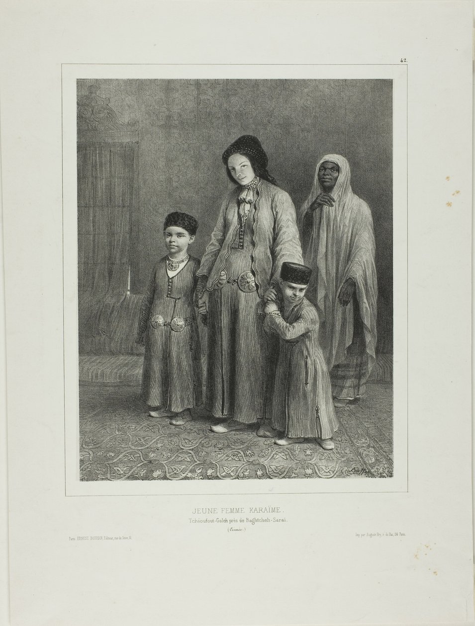 Junge Karaïme Frau, Tchioufout-Galech in der Nähe von Baghtcheh-Saraï, Krim von Denis Auguste Marie Raffet