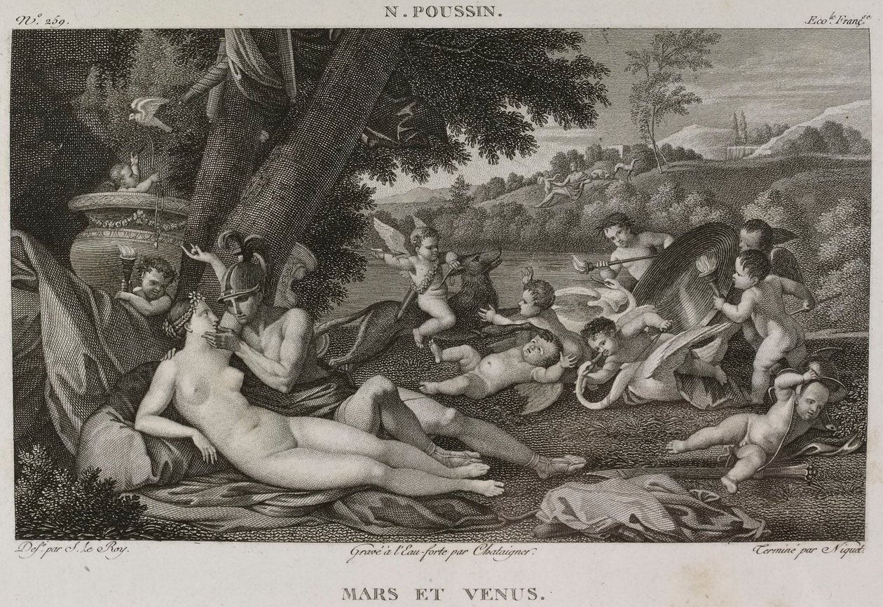 Denis-Sébastien Leroy, Chataigner und Niquet - Mars und Venus, nach Nicolas Poussin - 1802-1815 von Denis Sebastien Leroy