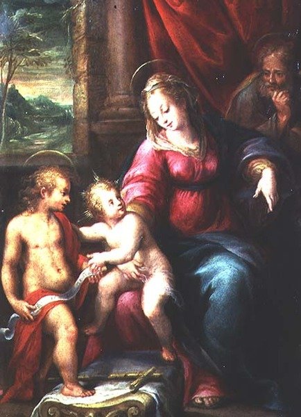 Madonna mit Kind und Johannes dem Täufer von Denis Calvaert