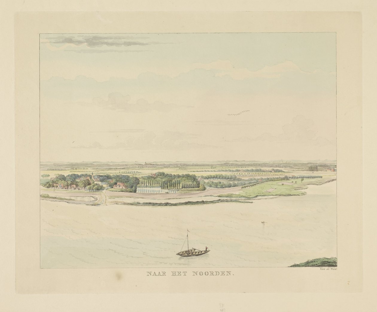 Blick auf die Waal nördlich von Nijmegen von Derk Anthony van de Wart