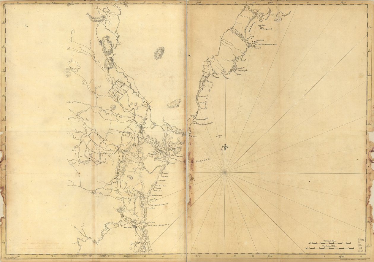 Küste von Neuengland von Cape Elizabeth, Me. bis Newburyport, Mass. von Joseph F. W. Des Barres