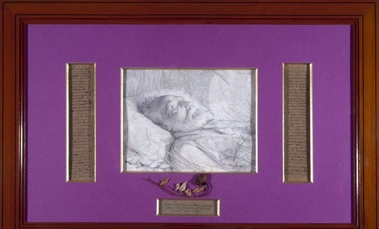 Victor Hugo auf seinem Sterbebett, circa 1885 von Desire Francois Laugee