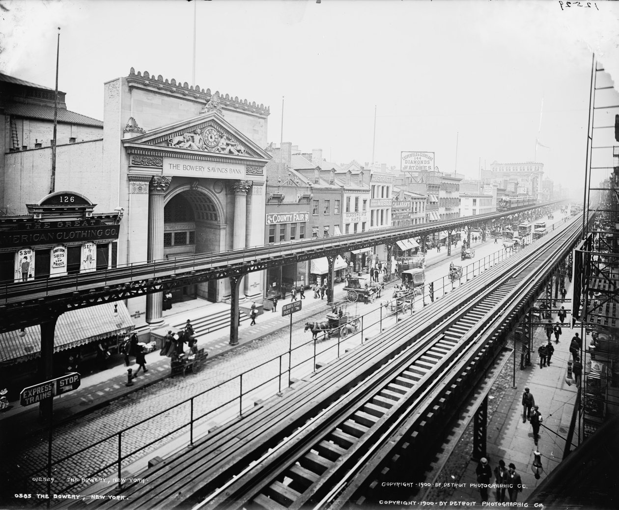The Bowery, New York, ca. 1900 von Detroit Publishing Co.