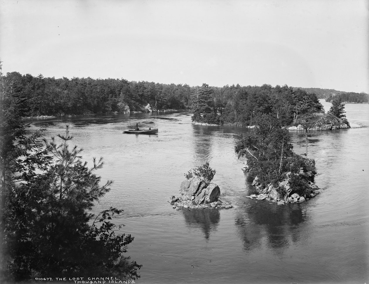 Der verlorene Kanal, Thousand Islands, ca. 1890-1901 von Detroit Publishing Co.