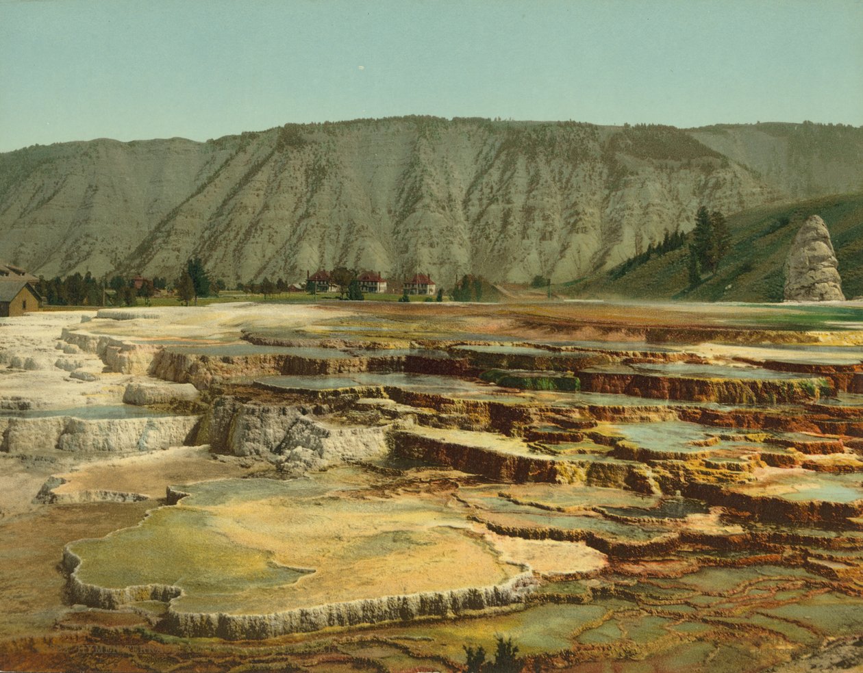 Hymen Terrace, Yellowstone-Nationalpark, ca. 1902 von Detroit Photographic Co.