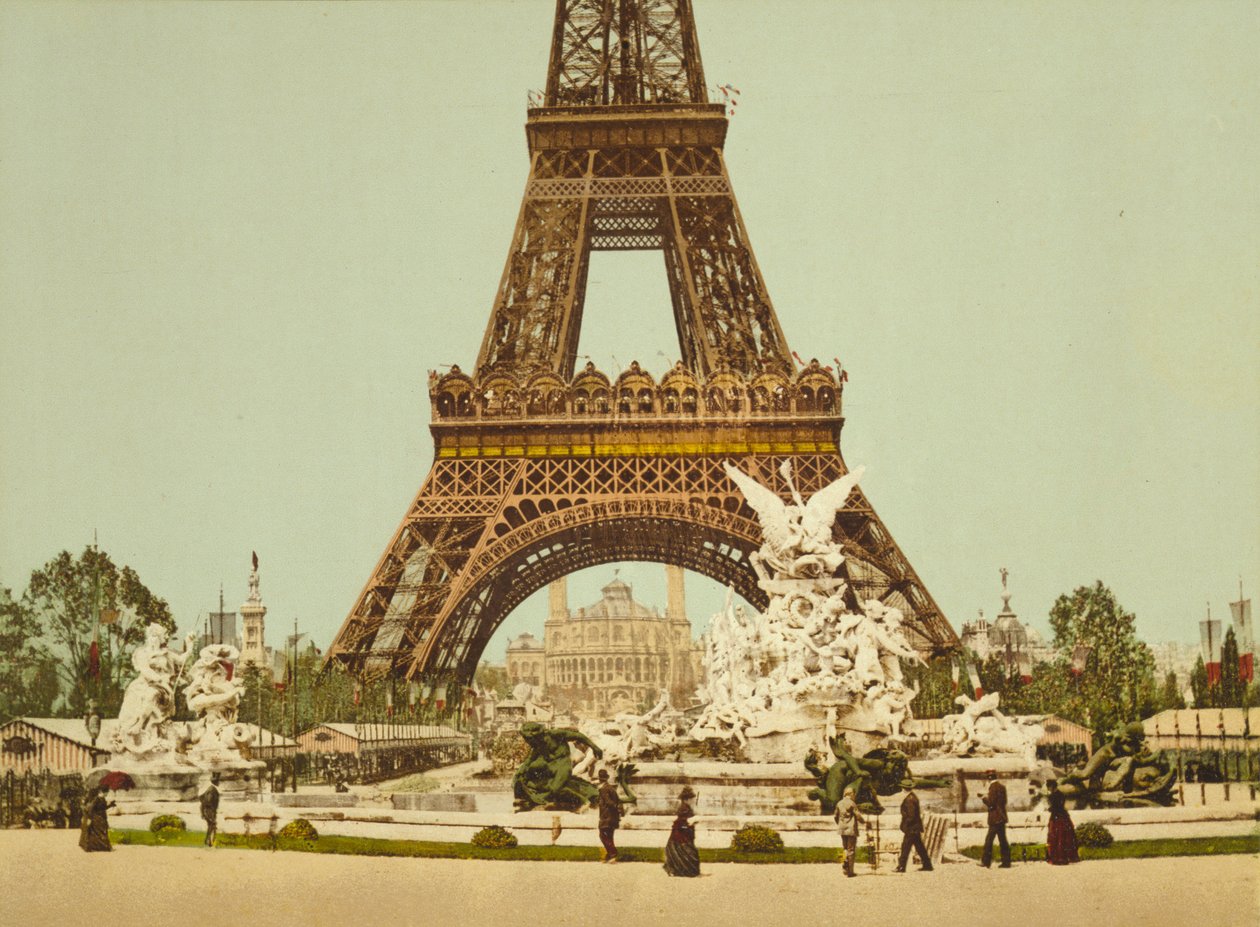 Eiffelturm und Brunnen, Weltausstellung, Paris, Frankreich, ca. 1900 von Detroit Publishing Co.