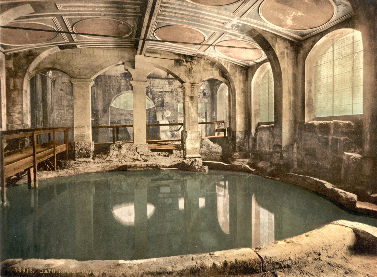 Römische Bäder und Abtei, Rundbad, Bath, ca. 1890-1900 von Detroit Publishing Co.