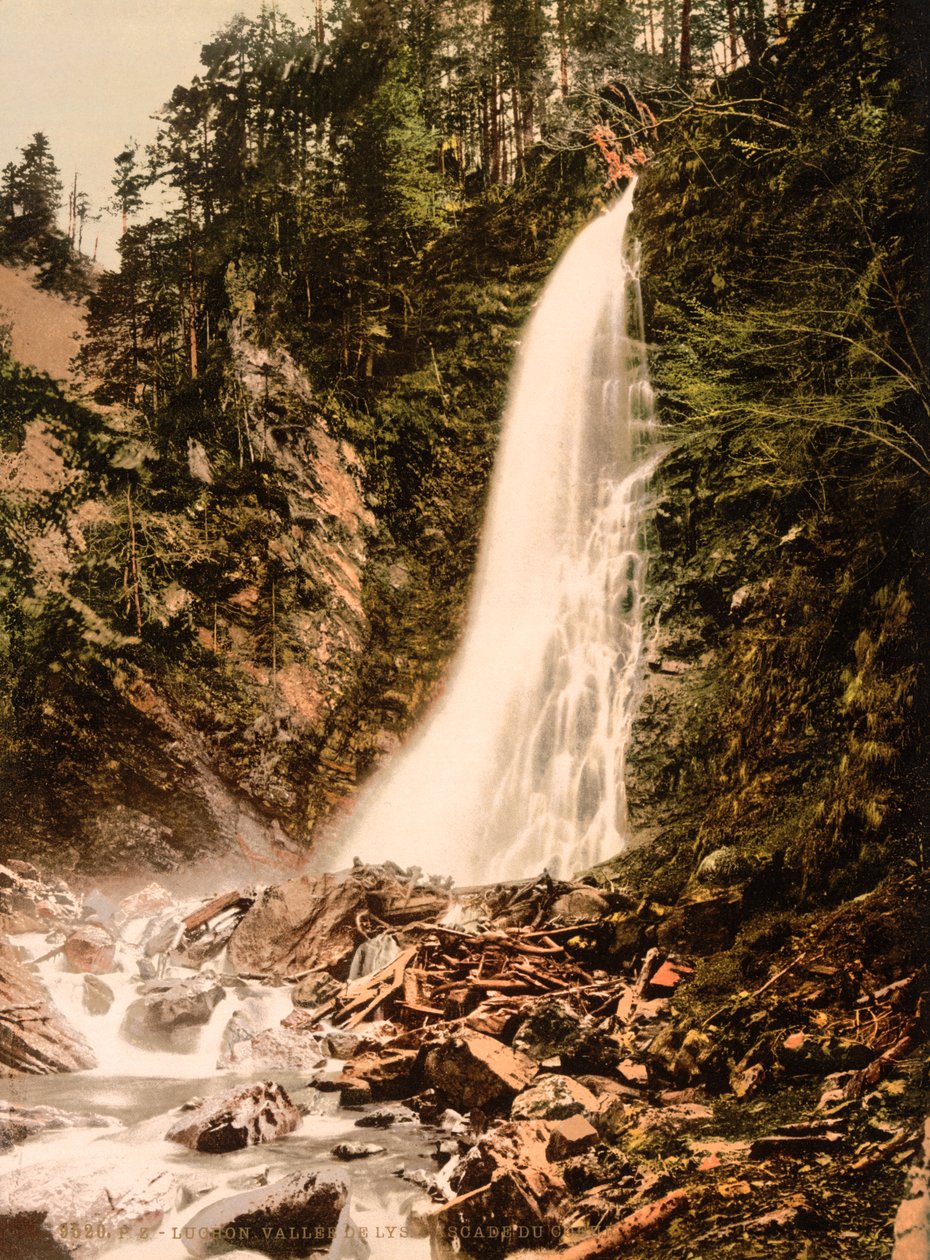 Tal von Lys und Cascade de Cocur, Luchon, Pyrenäen, Frankreich, ca. 1890-1900 von Detroit Publishing Co.