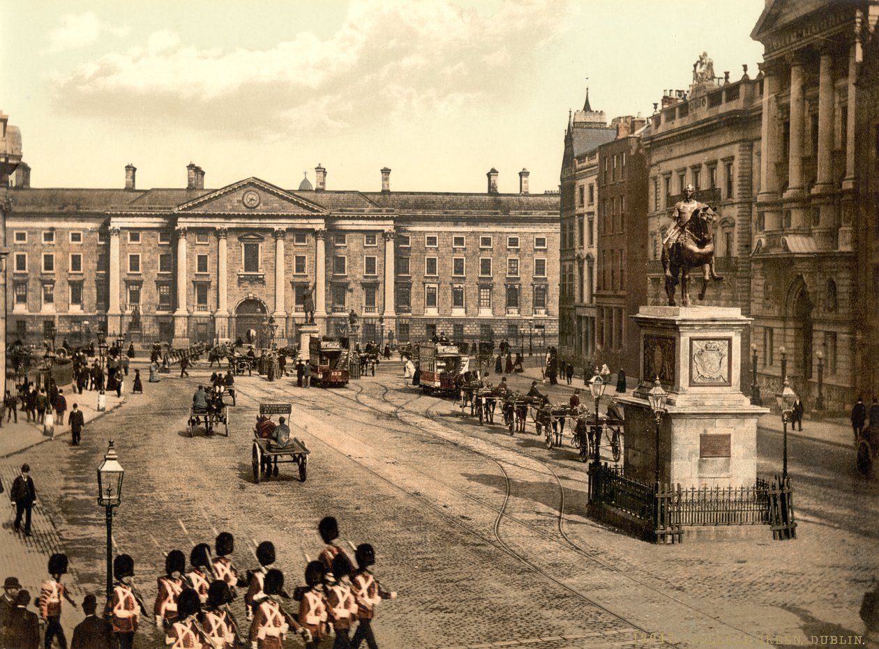College Green, Dublin, ca. 1890-1900 (Photochrom) von Detroit Publishing Co.