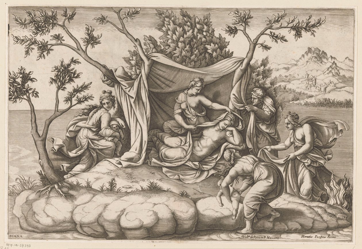 Leto nach der Geburt von Apollo und Diana von Diana Mantuana