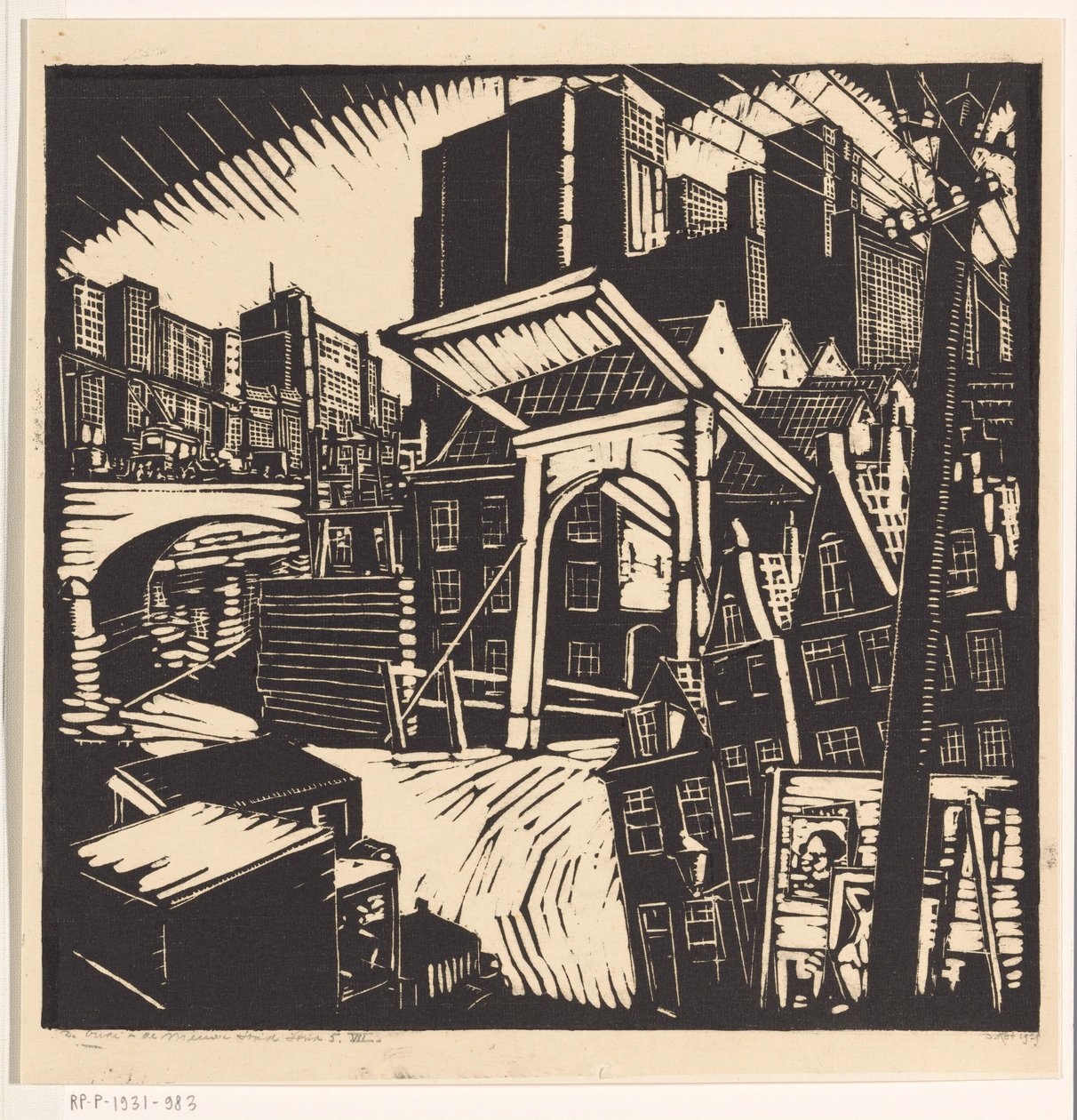 Die alte und die neue Stadt von Dick Ket (signed by artist)